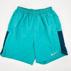 Nike Dri-Fit Men's Challenger Athletic Running Shorts Brief Lined Teal 7"